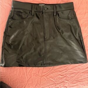 Black Abercrombie Leather Mini Skirt